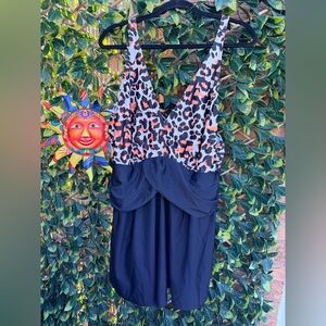 ▪️ Holipick Animal Print Tummy Control Swim‎ Dress